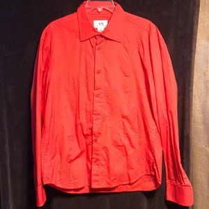 Lightly worn Armani exchange bright red shirt